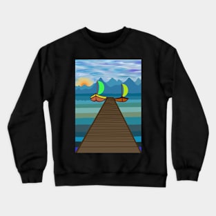 Sea Sunset View Crewneck Sweatshirt